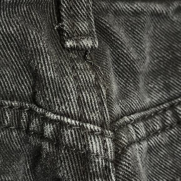 Pretty Little Thing | Black Jeans Frayed Hem Wide Leg Size US 2/ UK 6 - Picture 5 of 16